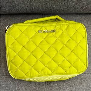 EUC Free Acid Yellow Small Zip Round Cosmetic